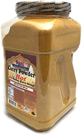 Rani Curry Powder Hot (11-Spice Authentic Indian Blend) 80oz (5lbs) 2.27kg Bulk PET Jar ~ All Natural | Salt-Free | Vegan | No Colors | Gluten Friendly | NON-GMO | Kosher | Indian Origin