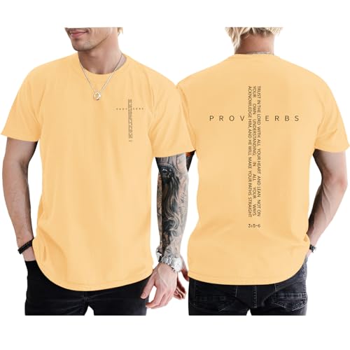 Image of Christian Shirts for Men Vintage Religious Cross Bible Verse T-Shirt Jesus Faith Tshirt Inspirational Graphic Tees