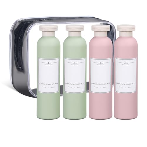 Image of ASEVAT 8.8 oz Plastic Squeeze Bottles for Lotion, Shampoo, Body Lotion (4 Pcs)