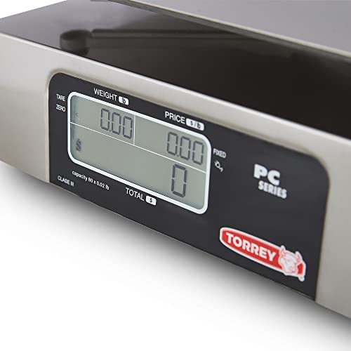 Torrey Pc80L Electronic Price Computing Scale, Rechargeable Battery, Stainless Steel Construction, 100 Memories, 8 Direct Access Keys, 80 Lb #TOP6