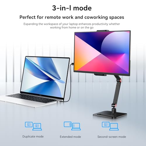 Image of 14 Inch Touchscreen Portable Monitor with Stand, 1920x1200 IPS HDR Ultra Slim USB-C HDMI External Display for Laptop Phone Switch