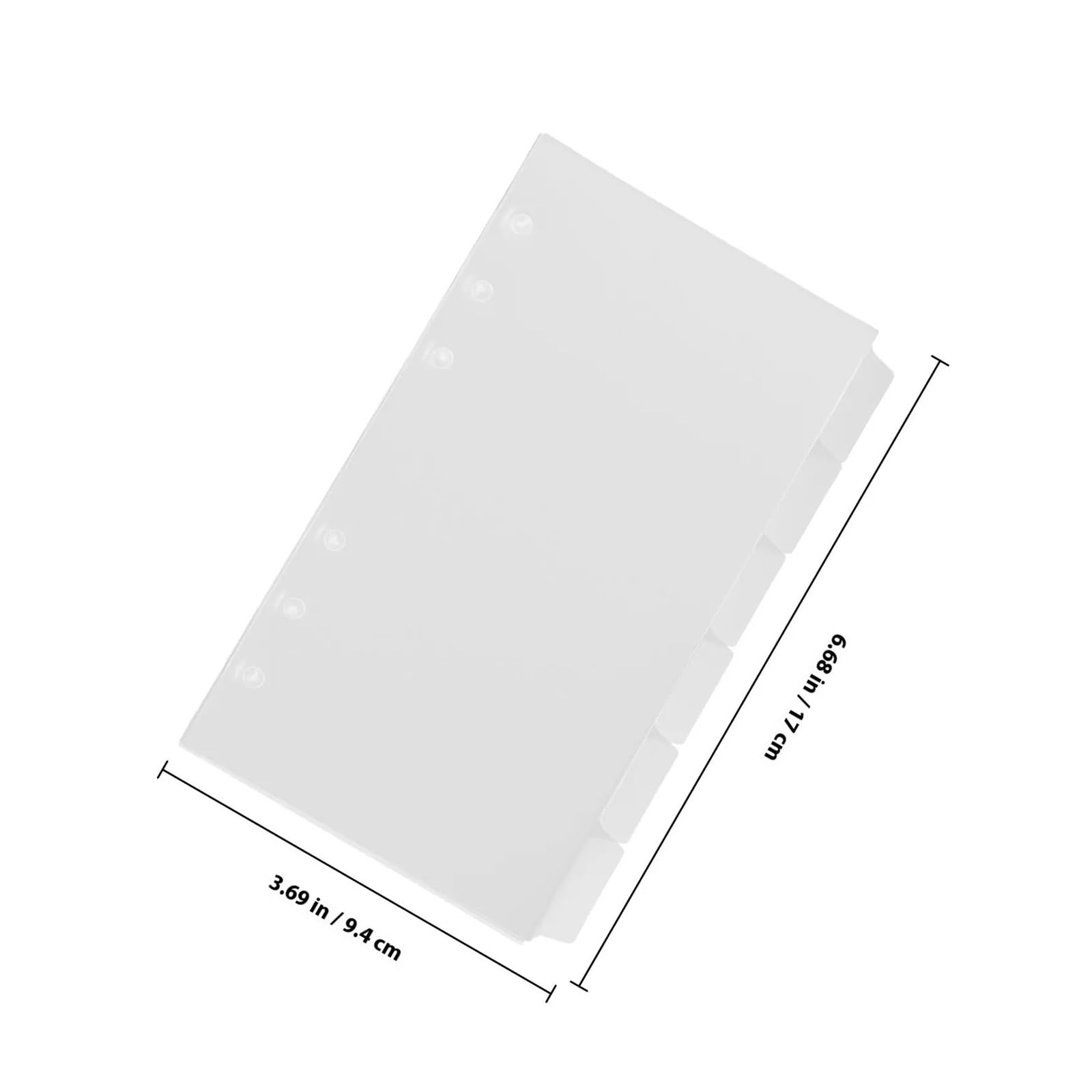 Separadores de carpetas de plástico, 36 hojas, pestañas para escribir para cuadernos de hojas sueltas, organización de documentos (transparente)