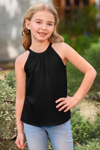 BesserBay Girls Halter Neck Summer Sleeveless Casual Tank Top 5-14