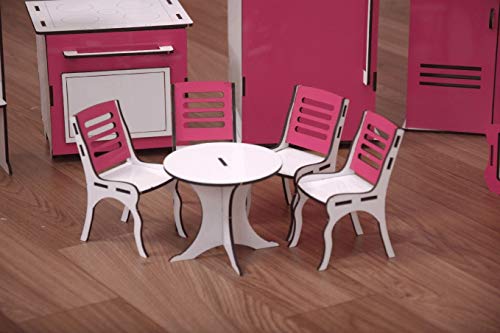 Kit Móveis Em MDF Sonhos 18 Peças Escala Barbie - Darama