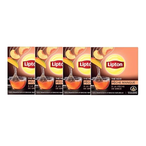 Lipton Té Mango y Melocotón - 20 Pirámides (4 Cajas: 80 Pirámides)