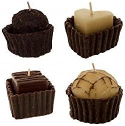 Gourmet Chocolate Truffle Candles- Look and Smell Like Real Chocolate! Pack of 4