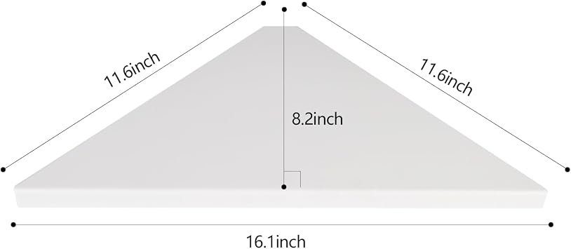 evron Corner Mounting Shelf,Easy to Install Wall Corner Shelf,Aluminum Material Shelves with Bendable Point,Set of 2 (White)
