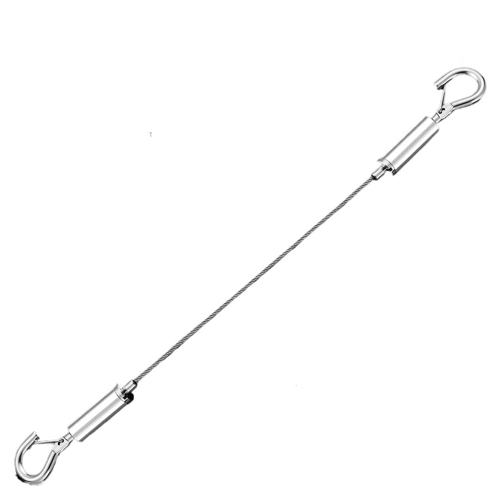 Cable Acero Plastificado,Cable Acero Kit de alambre Uso apto para colgar cuadros ajustable, cuerda acero inoxidable resistente 2M x 1,5mm para Hardware colgante(PVC,2M X 2pcs,Large kit)