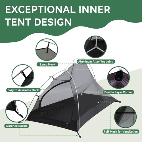 Carpa ligera para 2 personas resistente al agua miniatura 3