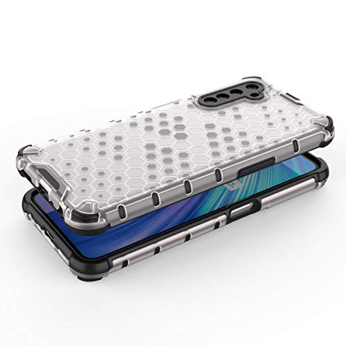 Image of Glasgow | for Realme 6 Honeycomb Pattern Back Case Cover for Realme 6 - Transparent