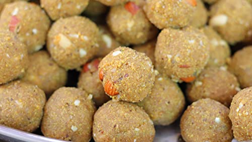 Equisential Postpartum Methi Laddoos (Fenugreek Seeds) | After Delivery Food For Mother | Post Natal Diet Ladoo | Methi, Gond and Dry Fruit Mix Pure Cow Bilona Ghee Fresh Laddu | In Jaggery | 250GM |