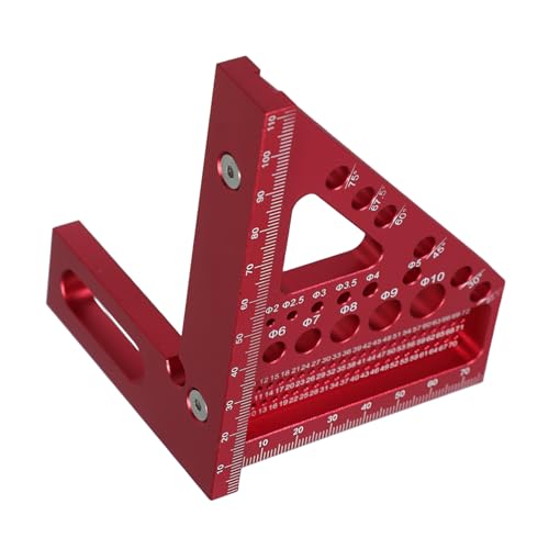 GETAJGHSD 多機能アルウム合製木工用測定定規 角計付きポータブルスケール 大工用三角定規 器 測定工具