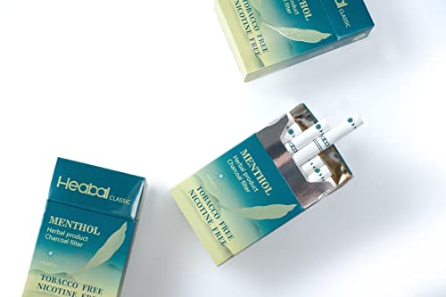 HEABAL Herbal Cigarettes - Tobacco Free, Nicotine Free - Menthol (4 Packs) - Thumbnail 2
