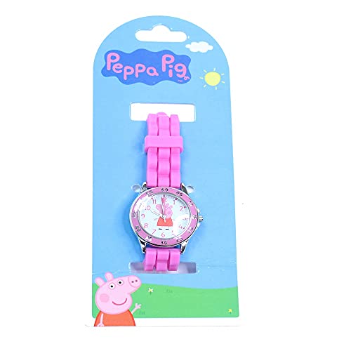 Peppa Pig Relógio Infantil PPG9000 Mostrador Analógico Quartzo Japonês Rosa