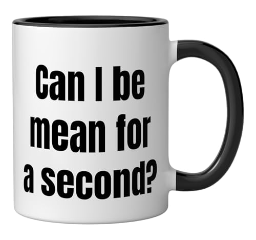 Taza de cerámica con frase divertida Negro/Blanco miniatura 2