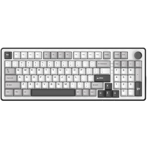 KEYZ Elite 400 WG Tastiera Gaming Wireless Tri-Mode 2,4 GHz/Bluetooth/Cablata – Tastiera Meccanica Hot Swap, Switch Pre-Lubrificati, Gasket a 5 Strati, RGB & Macro Custom – US QWERTY