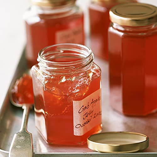 Woaiwo-q 30Pack 4oz Honey Jar, Honey Jars with Gold Lids, Hexagon Jars for Party Favors, Wedding Favors,Jams,Foods, Liquids and More