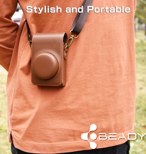 Funda para cámara BEADY para Ricoh GR IIIx/GR III/GR II de cuero PU marrón miniatura 6