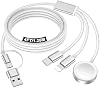 Cable de viaje 3 en 1 para Apple Watch, iPhone y Samsung, tipo C/Lightning/magnético, 1.2 m 2