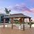 Yardsight 12'x18' Hardtop Gazebo, Outdoor Aluminum Frame Galvanized Steel Double Roof Pavilion with Netting and Shaded Curtains, Permanent Metal Pergolas for Patio, Backyard, Deck and Lawns.