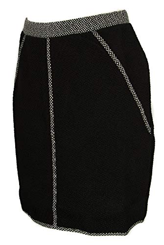 Jupe courte femme jacquard noire grise chic RAGNO 70839G
