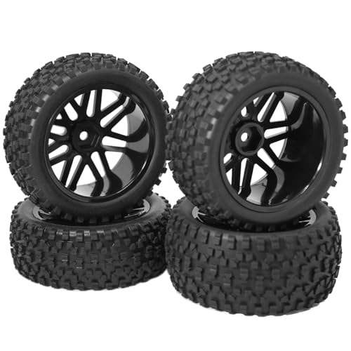 Vgoohobby OD 88mm/3.46'12mm Hex Wheel Rims Rubber Tires with Sponge Replacement for 1/10 RC Off-Road...