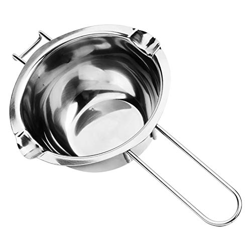 Fablcrew 400ml Casserole Bain-Marie en Acier Inoxydable avec poignée pour Fondre Chocolat, Beurre, Bonbons, Fromage, la crème de Cuisine - 26 * 14cm