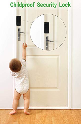2 Pack Door Reinforcement Locks with 8 Screws, Home Security Door Lock for Toddler, Childproof Door Lock Night Lock Withstand 800 Lbs (Black) - Thumbnail 6