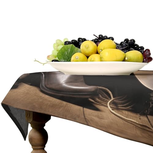 Nappe de table en lin pour repas de Noël et fêtes en extérieur