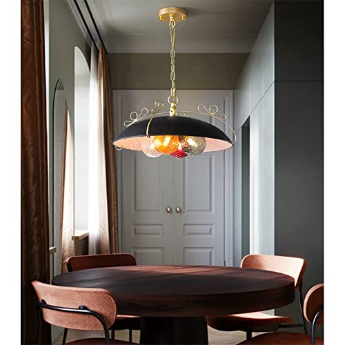 Lampe à suspension moderne en métal noir avec éclairage LED de couleur - 6