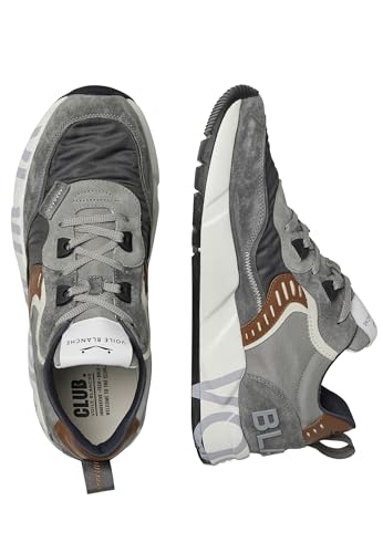 Voile Blanche Para Hombre. 2017465 Zapatillas De Piel Club 01 Gris (44), Plano, Cordones, Casual - 3