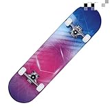 Hohe Qualität Skateboard Doppel Kicktail Cruiser Rocker Board Ahorn 4 Rad Teenager Erwachsene Bürgersteig Skating Street 8 Farben Matte Oberflächenbrett für Kinder, Jungen, Mädchen und Jugendliche