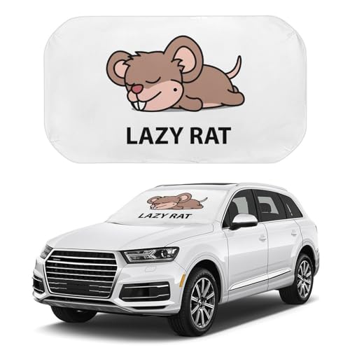 車用サンシェード かわいい ねずみ 鼠 傘型 折りたた式 遮光 遮熱 紫外線遮蔽おしゃれ 取り付け簡単 収納便利