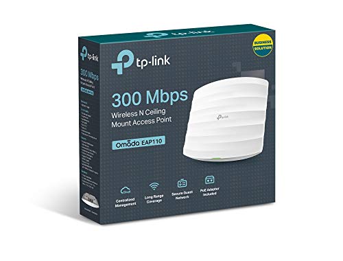 Punto de Acceso Inalámbrico N300 TP-Link EAP110 con WiFi empresarial y soporte PoE pasivo 5