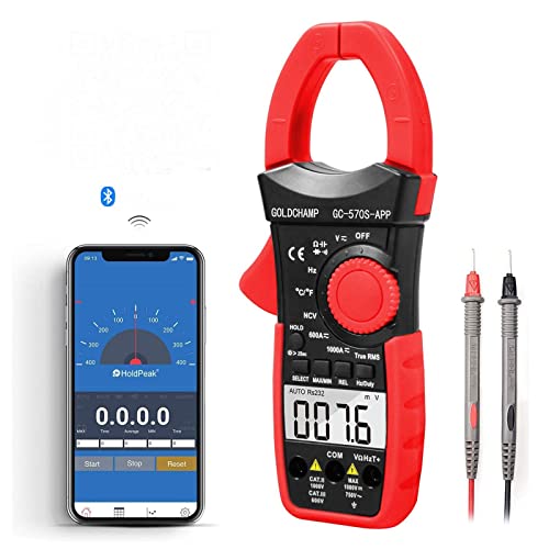 Digitale Stromzange 570S-APP 6000 Zähler,Digital Multimeter, Strommessgerät mit Spannung und Strom, AC/DC, Widerstand, Kapazität, Frequenz, Diode, HZ, Dauerklingel Cover