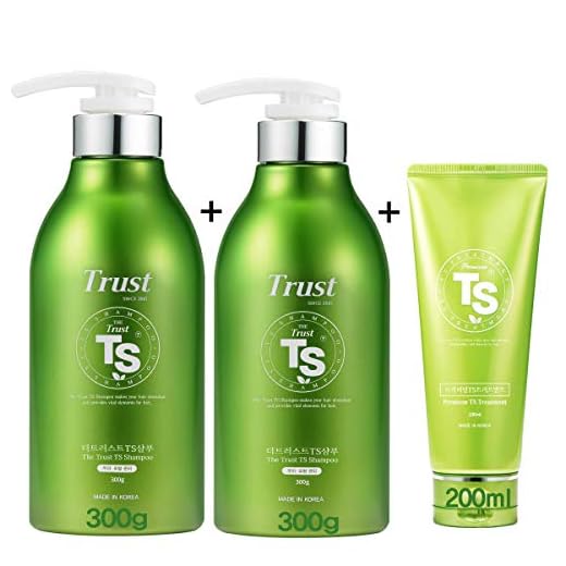 TS Shampoo Promotion Set [ The Trust Shampoo 300ml (10 oz) x 2ea, Premium TS Treatment 200ml (6.76oz) ], Top Selling Hair Loss Prevention Shampoo from Korea
