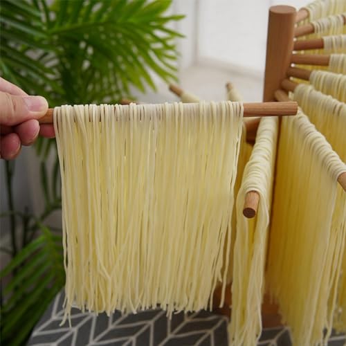 Soporte para secadora de pasta de madera natural resistente y único 4