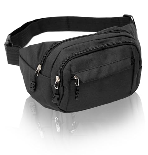 [BEEL] ウエストポーチ メンズ レディース ウエストバッグ ランニング ポーチ 旅行 仕事 作業用 4ポケット 軽量 ブラックのサムネイル