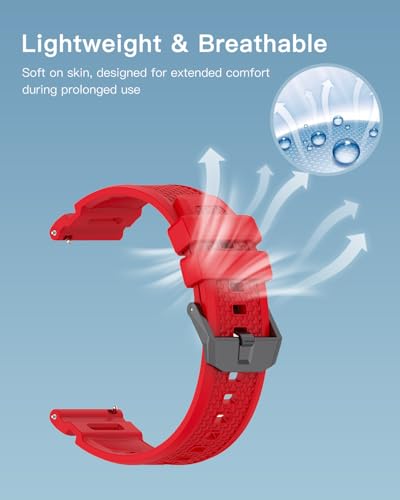 Correa de silicona para Garmin Venu X1, banda deportiva roja miniatura 3