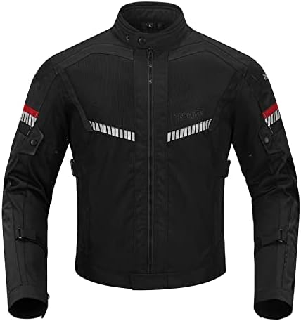 BORLENI Motorradjacke Sommer Herren Atmungsaktiver Panzerschutz Hochglanz Reflektierend