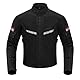 BORLENI Motorradjacke Sommer Herren Atmungsaktiver Panzerschutz Hochglanz Reflektierend L