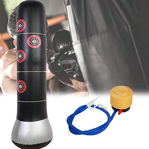 GOTOTOP - Bolsa de boxeo inflable de 160 cm con bomba de pedal de inflado de aire