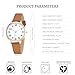TWOPTION Women's Dainty Analog Leather Dress Watch for Small Wrists, Ladies Waterproof Watches for Women, Reloj para Mujer (Brown-23#)
