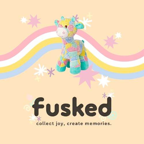 Image of Flufies Plush Toys - Snuggly and Aesthetic Stuff Plush Toys and Baby Toys - Soft Toys for Baby Girl and Baby Boy - Soft Toys for Girlfriend Gift (Colorful Giraffe)