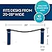 Bouncyband Original Bouncy Bands for Student Desks –Desk Bands for 20” to 28” Wide Desk Legs with 1.5” Diameter Support Pipes – Silent Sensory Tool Increases Focus & Relieves Stress