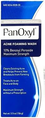 PanOxyl Foaming Acne Wash Maximum Strength 5.5 oz (Pack of 6)