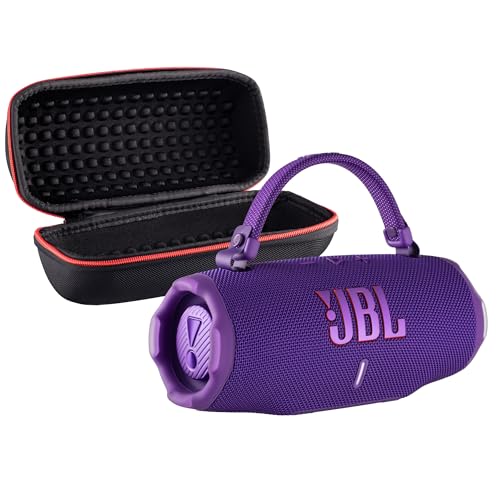 Image of JBL Charge 6 Portable Bluetooth Speaker (Purple) | IP68 Waterproof, DustProof, and DropProof, Outdoor Wireless Audio |28Hrs Playtime + Travel Case Bundle