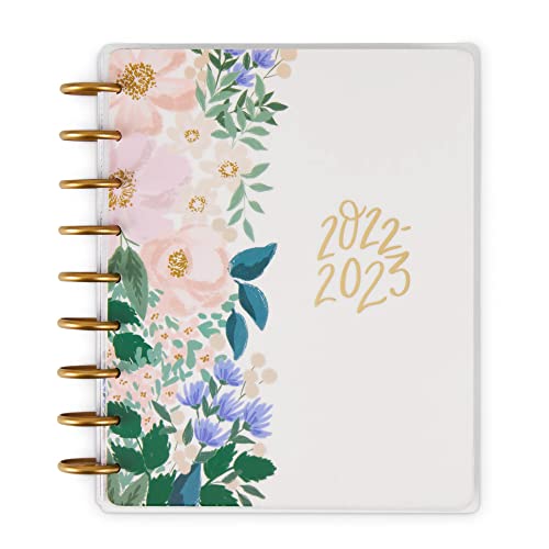 Happy Planner 12-Month Academic Planner, Back-to-School Planner for August 2022 to July 2023, Disc-Bound Daily Weekly Monthly Planner for Teachers and Students, 7” x 9 ¼ “, Teacher, Springtime Flora