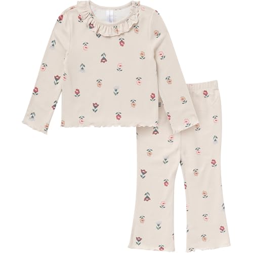 Image of Modern Moments by Gerber Baby Girls' Ruffle Collar Top and Flare Pant Set