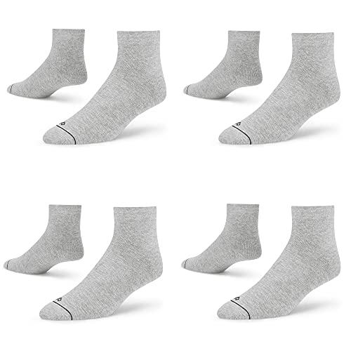 Image of DYNAMOCKS Men & Women Ankle Length Socks (Pack of 4 Pair; Grey; Combed Cotton; Anti Odour; Breathable; Durable)